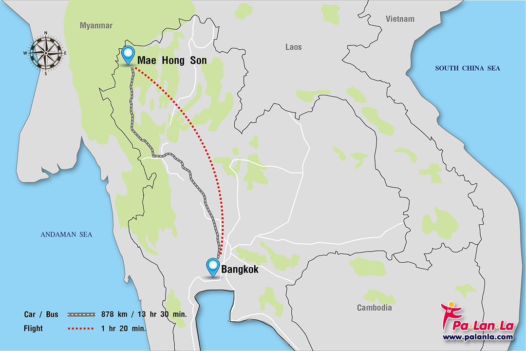 Su Tong Pae Bamboo Bridge & Suan Tham Phu Sama
